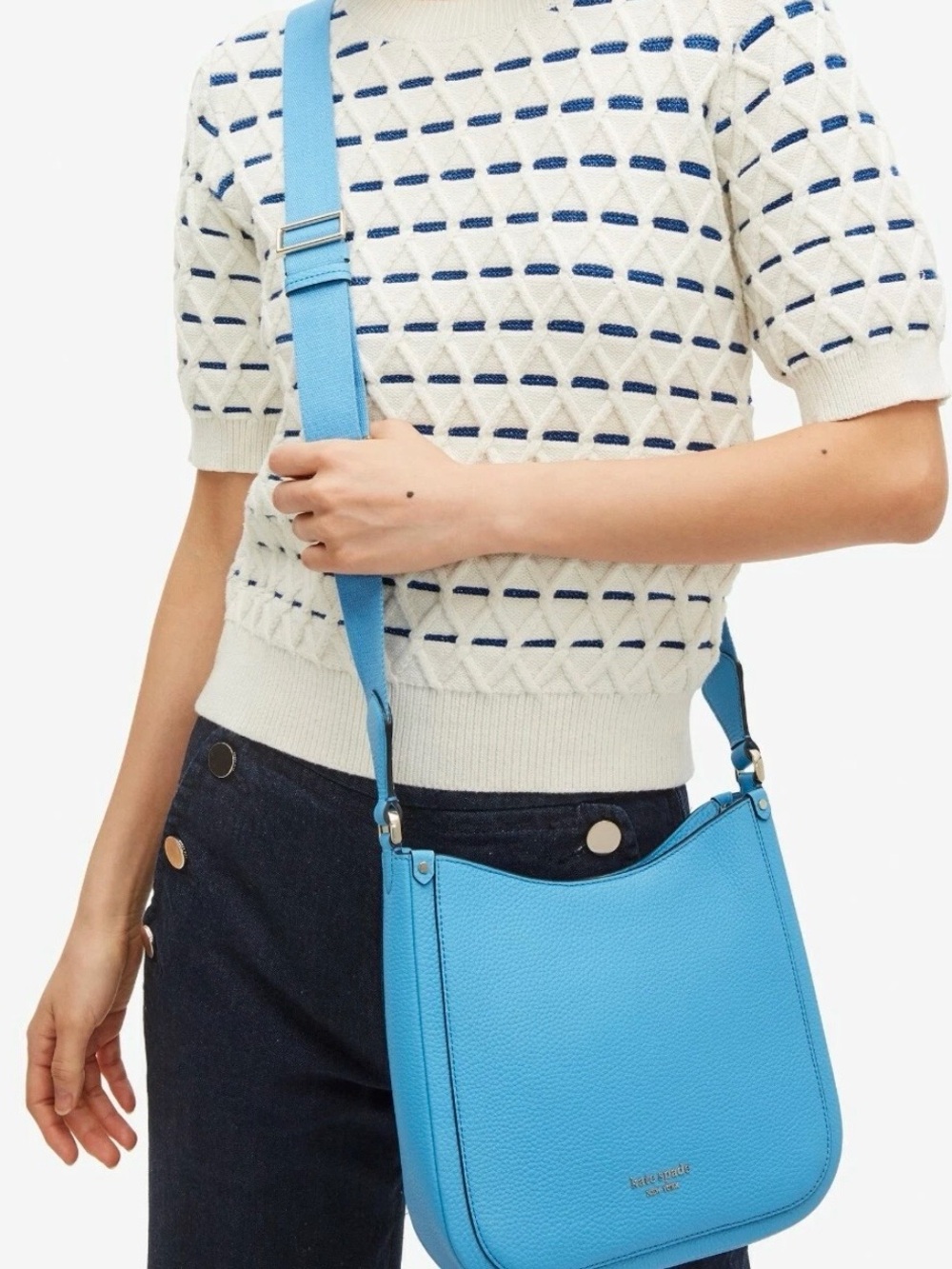 NWOT Kate Spade Roulette Medium Messenger Bright Blue